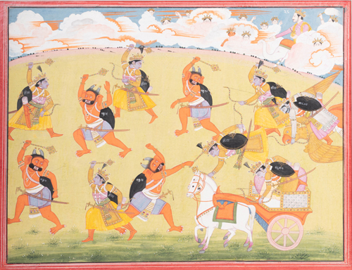 The Battle between Krishna and Nikumbha