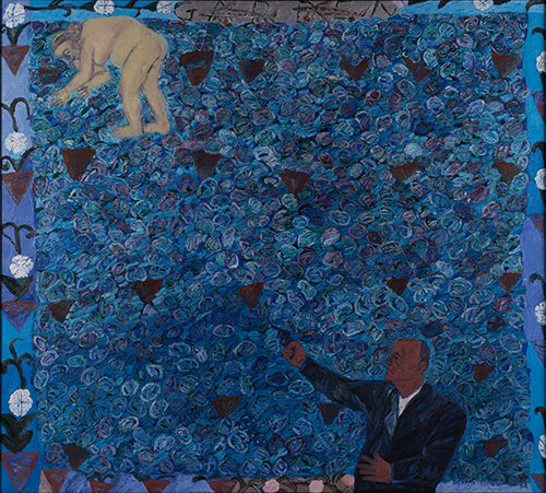 Woman Plucking Flowers